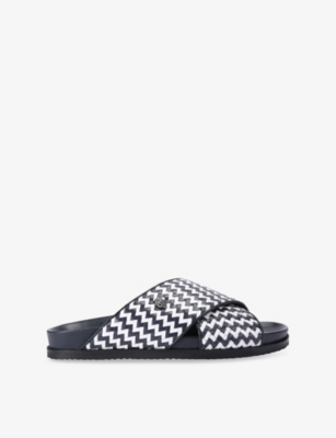 KURT GEIGER LONDON: Baron Chevron Leather Sandals