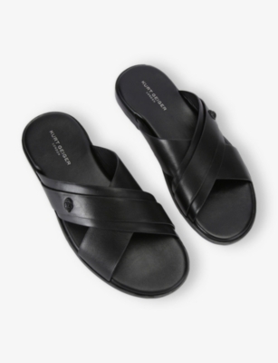 Kurt Geiger Bond Cross-strap Sandals In Black