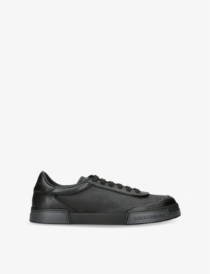 Mens Dolce & Gabbana Logo-Embossed Leather Low-Top Trainers