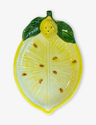 LES OTTOMANS: Lemon Ceramic Bread Plate