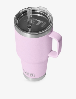 Yeti Cherry Blossom Rambler 35oz Stainless-steel Straw Mug 1l In Purple