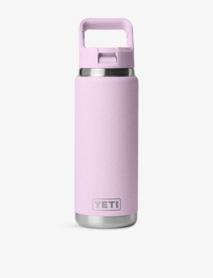 Yeti Cherry Blossom Rambler 26oz Stainless-steel Straw Cup 769ml In Pink