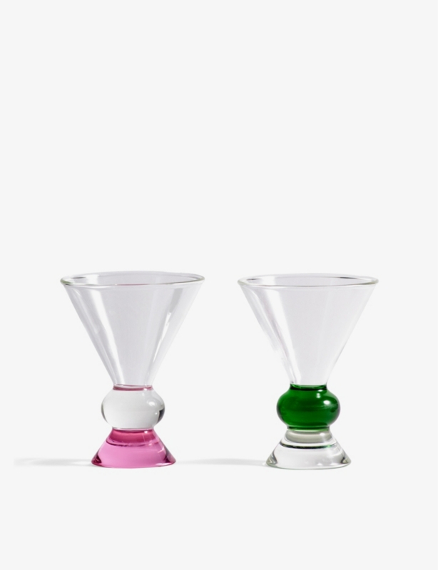 Sophie Lou Jacobsen x Ghia Totem set of two borosilicate-glass cocktail glasses 5 fl. oz