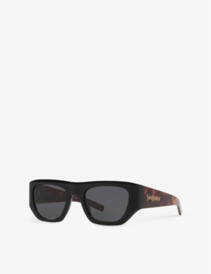 Saint Laurent Womens Sl 740 Tortoiseshell Acetate Sunglasses Black In Black