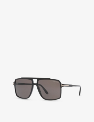 Tom Ford Womens Black Tr001927 Kemp Pilot-frame Acetate Sunglasses In Black