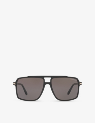 Tom Ford Womens Black Tr001927 Kemp Pilot-frame Acetate Sunglasses In Black