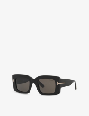 TOM FORD: FT1188 Brigitta Rectangle-Frame Acetate Sunglasses