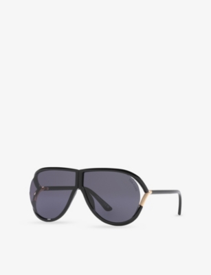Tom Ford T1197 Pilot-frame Acetate Sunglasses In Black