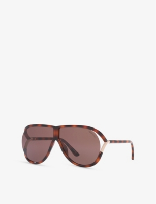 Tom Ford Womens  Ft1197 Pilot-frame Acetate Sunglasses In Brown