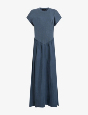 ALLSAINTS: Frankie Short-Sleeve Cotton Maxi Dress