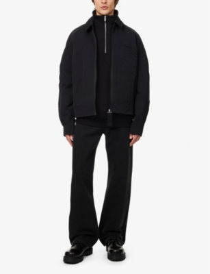 JACQUEMUS: Patch-pocket spread-collar relaxed-fit woven jacket
