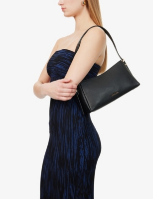 Michael Michael Kors Crossbody Moore M Black Golden Logo In Black