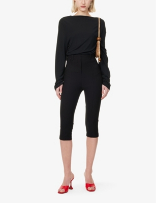 JACQUEMUS: Capri Twill Crop-Straight-Leg High-Rise Stretch-Woven Trousers