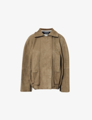 JACQUEMUS: Ciro Two-Welt-Pockets Relaxed-Fit Leather Jacket