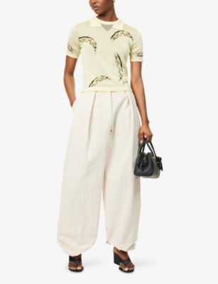 JACQUEMUS: Le Pantalon Calisson Pleated Woven Trousers