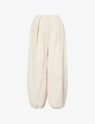 JACQUEMUS: Le Pantalon Calisson Pleated Woven Trousers