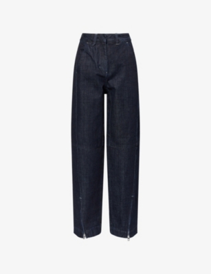 JACQUEMUS: Le Croisière Curved Cargo Denim Trousers