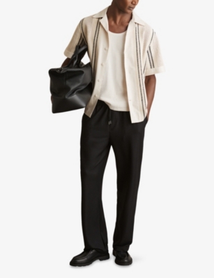 REISS: Opal Striped Cotton-Blend Shirt