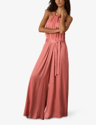 REISS: Rosin Wide-Leg Satin Jumpsuit