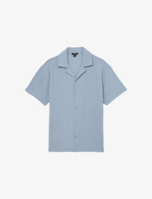 REISS: Hunt Textured Stretch-Cotton Shirt