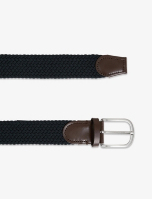 REISS: Elmont Plaited-Weave Woven Belt