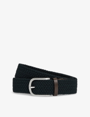 REISS: Elmont Plaited-Weave Woven Belt