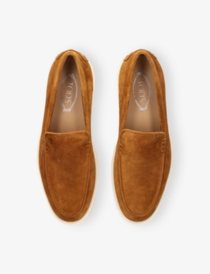 TODS: Ibrido Almond-Toe Suede Loafers