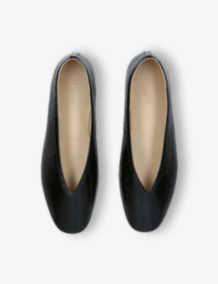 LE MONDE BERYL WOMENS LUNA POINTED-TOE LEATHER PUMPS BLACK EUR 38/5 UK 