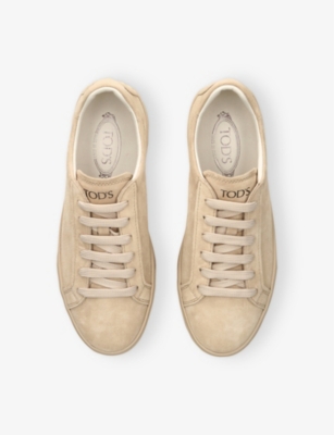 Tod's Mens Allacciata Cassetta Suede Low-top Trainers Beige Comb In Beige Comb