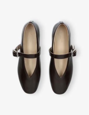 LE MONDE BERYL: Stella Single-Strap Leather Ballet Flats