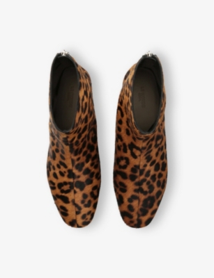 LE MONDE BERYL: Luna Leopard-Print Calf-Hair Ankle Boots