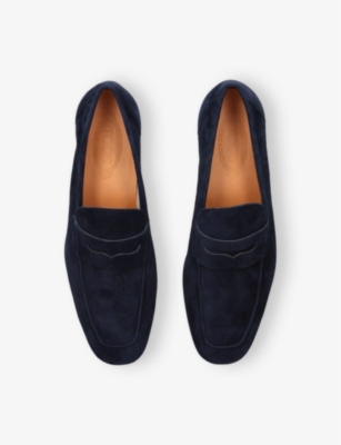 Tod's Mens Tods Mocassino Destrut 13l Suede Loafers In Navy