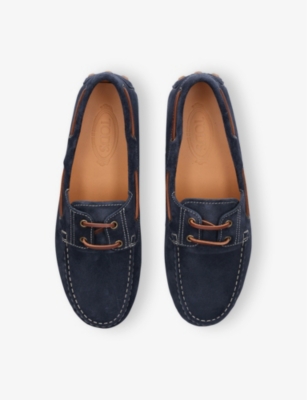 Tod's Flat Shoes Blue And Green In Navy