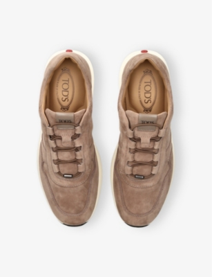 Tod's Red Dot Suede Sneakers By Pashmy In Brown