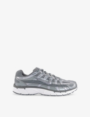 NIKE: P-6000 Leather and Mesh Low-Top Trainers