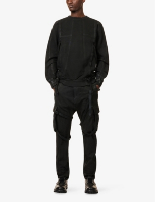 BORIS BIDJAN SABERI: Vinyl-Coated Tapered-Leg Denim Jeans
