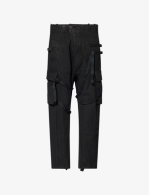 BORIS BIDJAN SABERI: Vinyl-Coated Tapered-Leg Denim Jeans