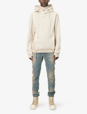Shop Boris Bidjan Saberi Mens Light Denim Acid-wash Slim-leg Denim Jeans