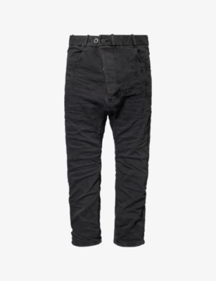 BORIS BIDJAN SABERI: Crop-Leg Slim-Fit Denim-Blend Trousers