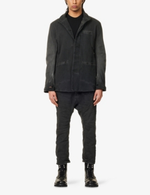 BORIS BIDJAN SABERI: Three-Slip-pockets Regular-Fit Stretch-Denim Jacket