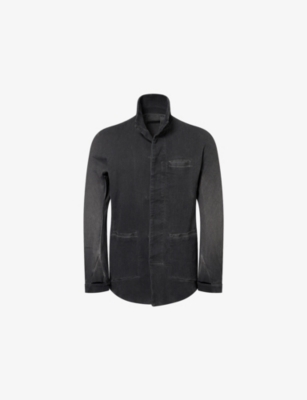 BORIS BIDJAN SABERI: Three-Slip-pockets Regular-Fit Stretch-Denim Jacket