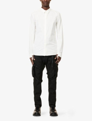 BORIS BIDJAN SABERI: Long-Sleeve Panelled Cotton-Blend Shirt