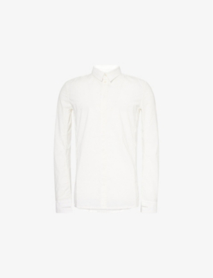 BORIS BIDJAN SABERI: Long-Sleeve Panelled Cotton-Blend Shirt