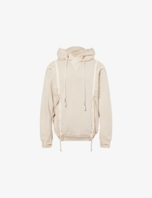 BORIS BIDJAN SABERI: Kangaroo-Pocket Laces Cotton-Jersey Hoody