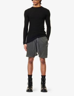 BORIS BIDJAN SABERI: Drawstring Two-Zip-Pockets Cotton-Jersey Shorts