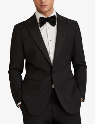 Reiss Mens White Marcel Slim-fit Long-sleeve Cotton Dinner Shirt Xs