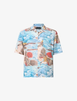 ALLSAINTS: Corsican Short-Sleeve Woven Hawaiian Shirt