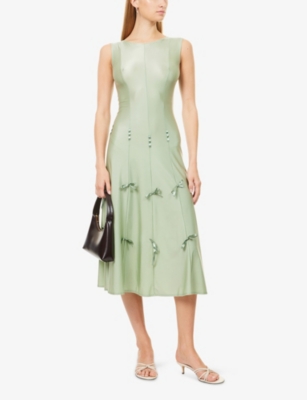 BUCI NYC: Heiress Bow Sleeveless Jersey Midi Dress