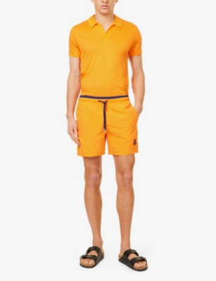 Moka logo-embroidered woven swim shorts