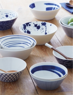 Royal Doulton Pacific Pattern Porcelain Bowls Set Of Six
